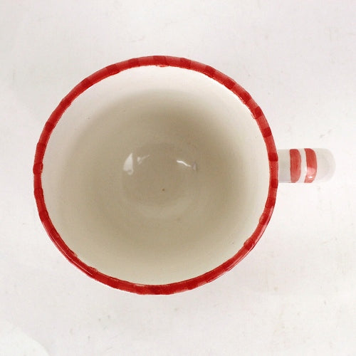 スラマ チュニジア製陶器 マグカップ 赤
