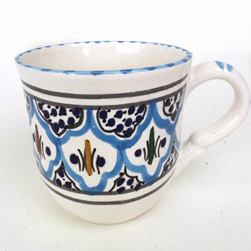 スラマ チュニジア製陶器 マグカップ ターコイズ