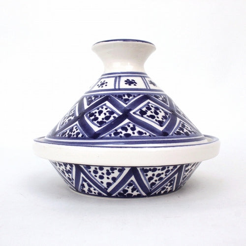 スラマ チュニジア製陶器 タジンミニ 青