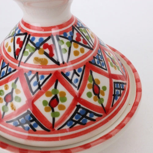 スラマ チュニジア製陶器 タジンミニ 赤