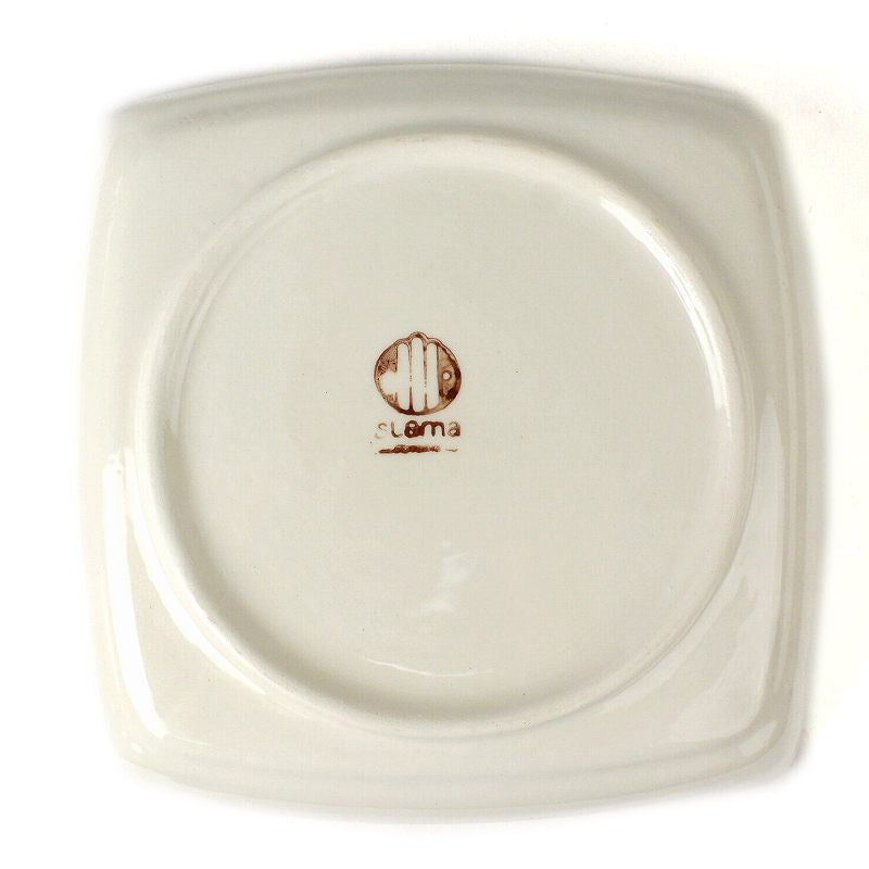 【美品】絵皿　陶器　手描き　ヨーロッパ　置物　インテリア　工芸品　A2862 絵皿(L) 26cm GEO048 centlare マヨリカ焼き イタリア陶器 幾何学模様