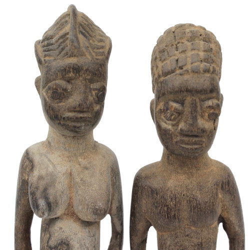 自立不可ナイジェリアヨルバ族鉄製男女オブジェアフリカプリミティブアート 自立不可ナイジェリアヨルバ族鉄製男女オブジェアフリカ